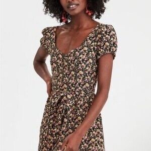 American Eagle Outfitters Floral Jumpsuit - Black and Multicolor